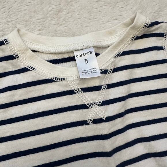 Nautical Stripes Chambray Skirted Top sz 5 Nautical theme top - Picture 3 of 5